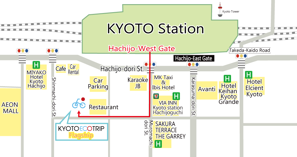 FLAGSHIP (Kyoto Station Hachijo Exit) KYOTO ECO TRIP