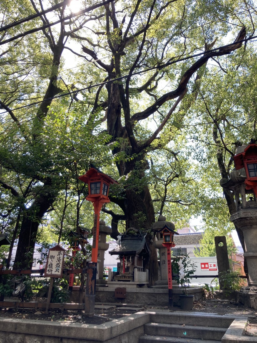 座敷童と平清盛別邸跡 若一神社 レンタサイクル京都ecoトリップ